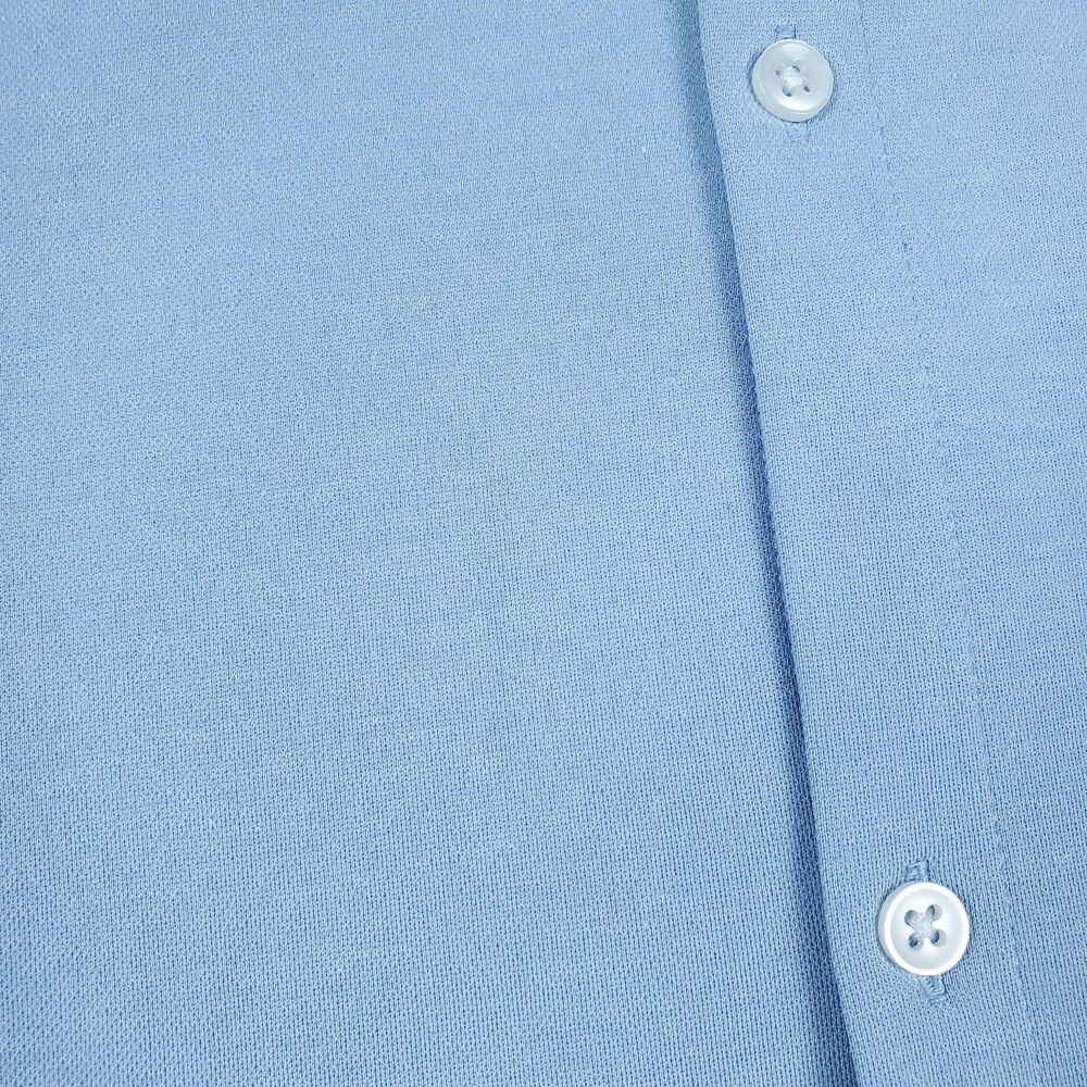 Mizzen+Main Rockefeller Shirt Mens 2XL Blue Knit Button Down Dress Trim Fit - Picture 8 of 13